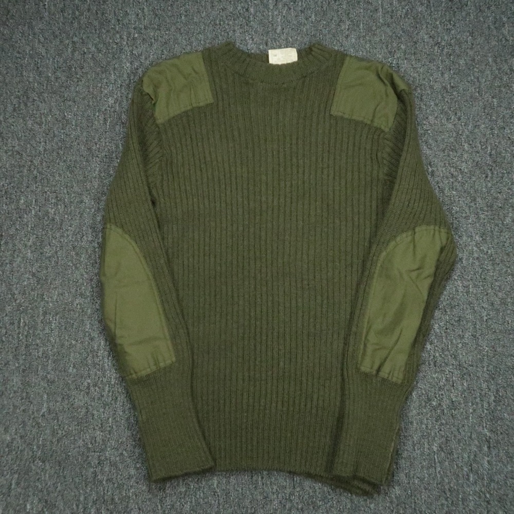 USMC Sweater‎ Men Small Green Wool Command Crew Jumper Military VTG